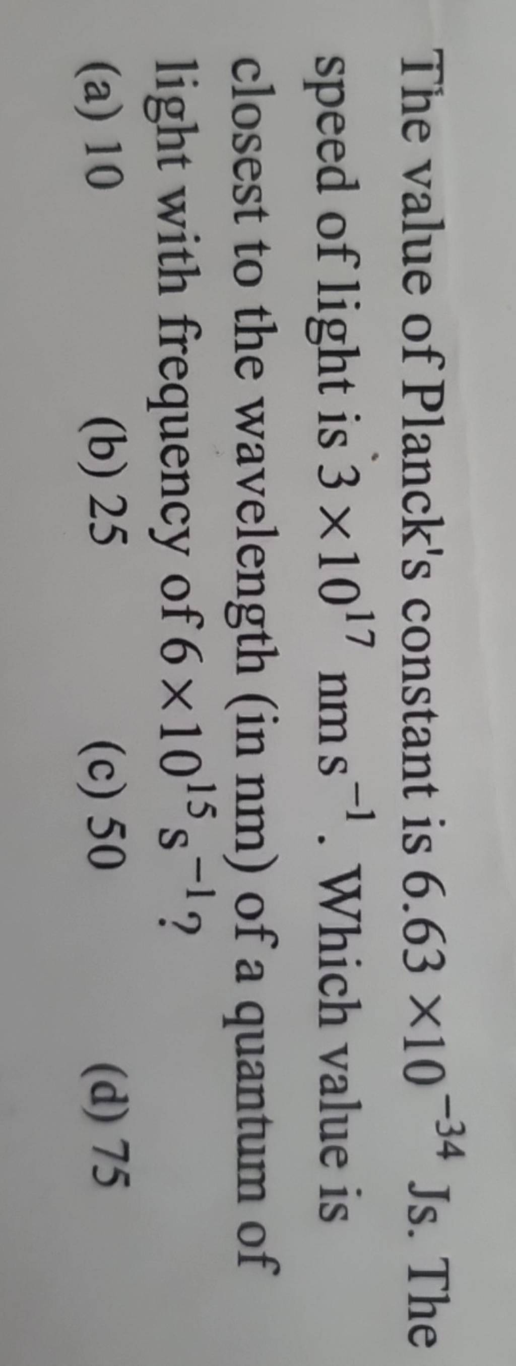 planck's constant into speed of light value