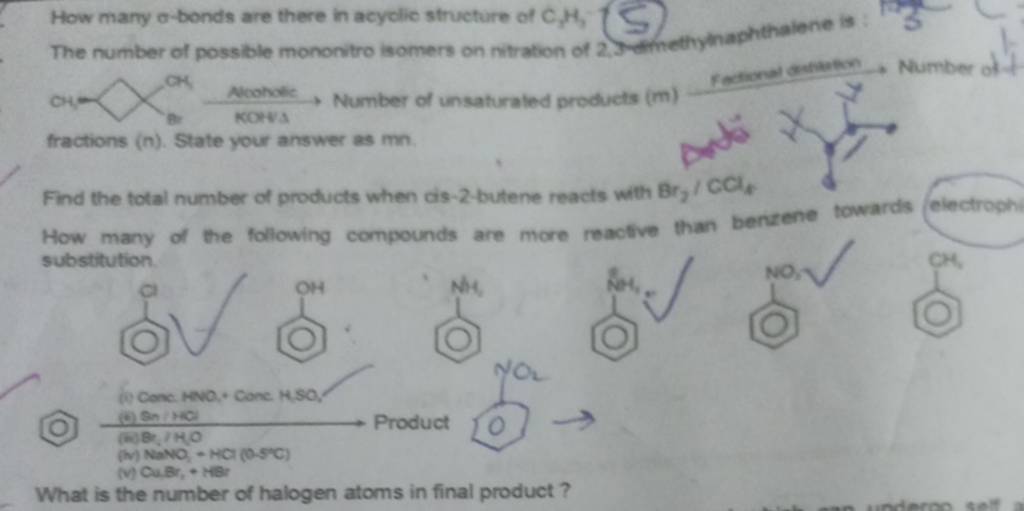 how-many-e-bonds-are-there-in-acyclic-structure-of-c-h-s-the-number-of-p