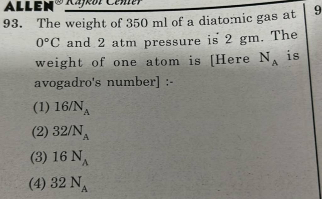allen-93-the-weight-of-350ml-of-a-diatomic-gas-at-0-c-and-2-atm-pressure