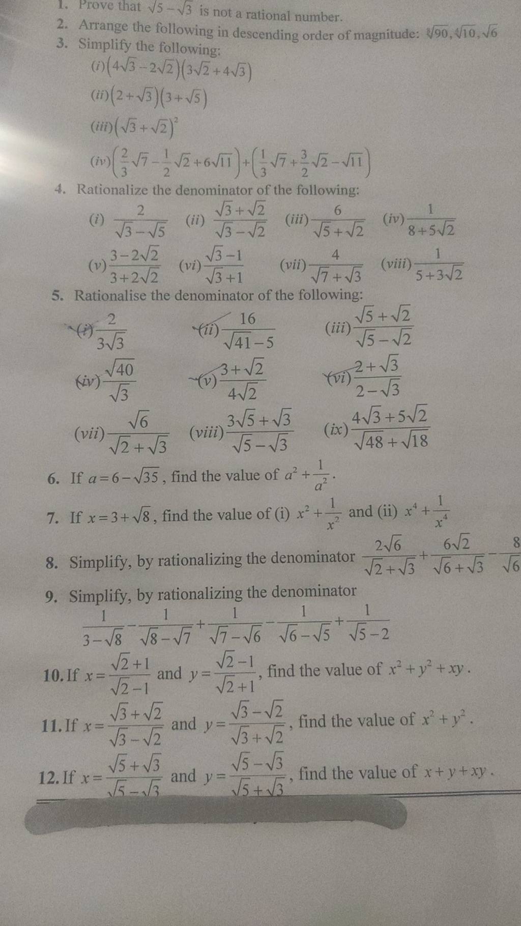 Prove That 5 3 Is Not A Rational Number