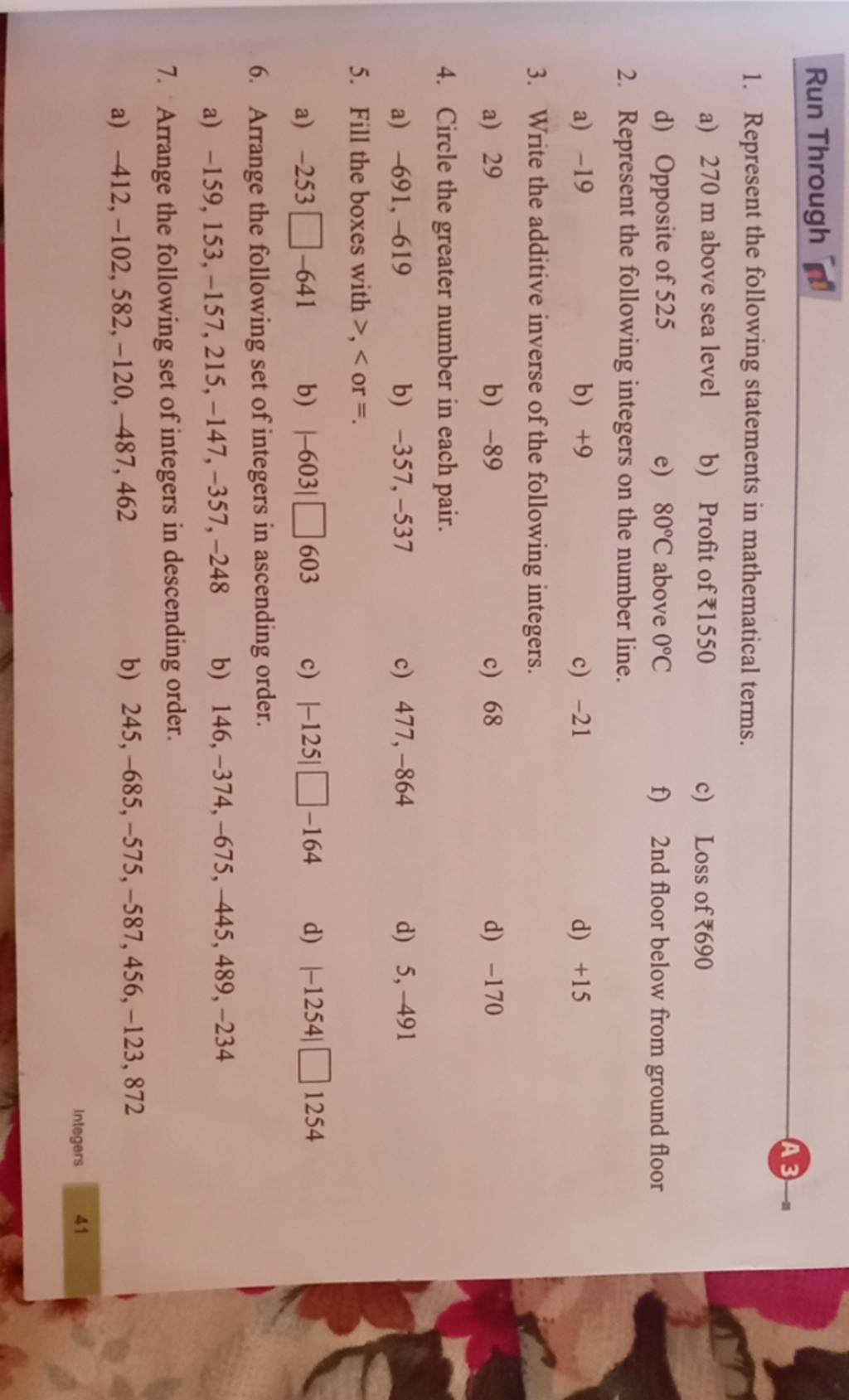 run-through-1-represent-the-following-statements-in-mathematical-terms