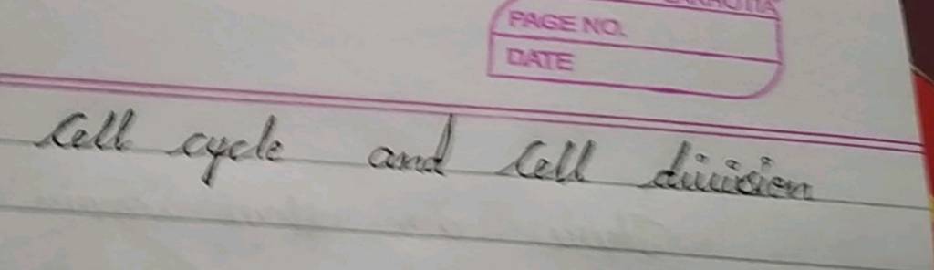 call cycle and Cell division | Filo