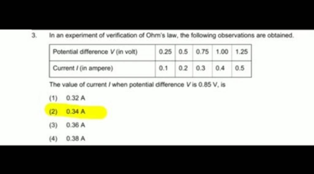 experiment for verification of ohm's law