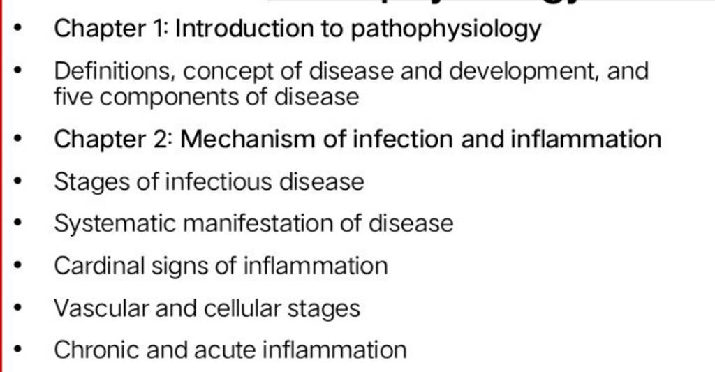 - Chapter 1: Introduction To Pathophysiology - Definitions, Concept Of Di..