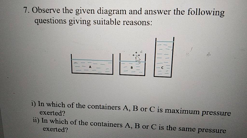 7. Observe The Given Diagram And Answer The Following Questions Giving Su..