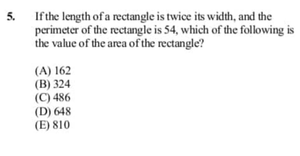 If the length of a rectangle is twice its width, and the perimeter of the..