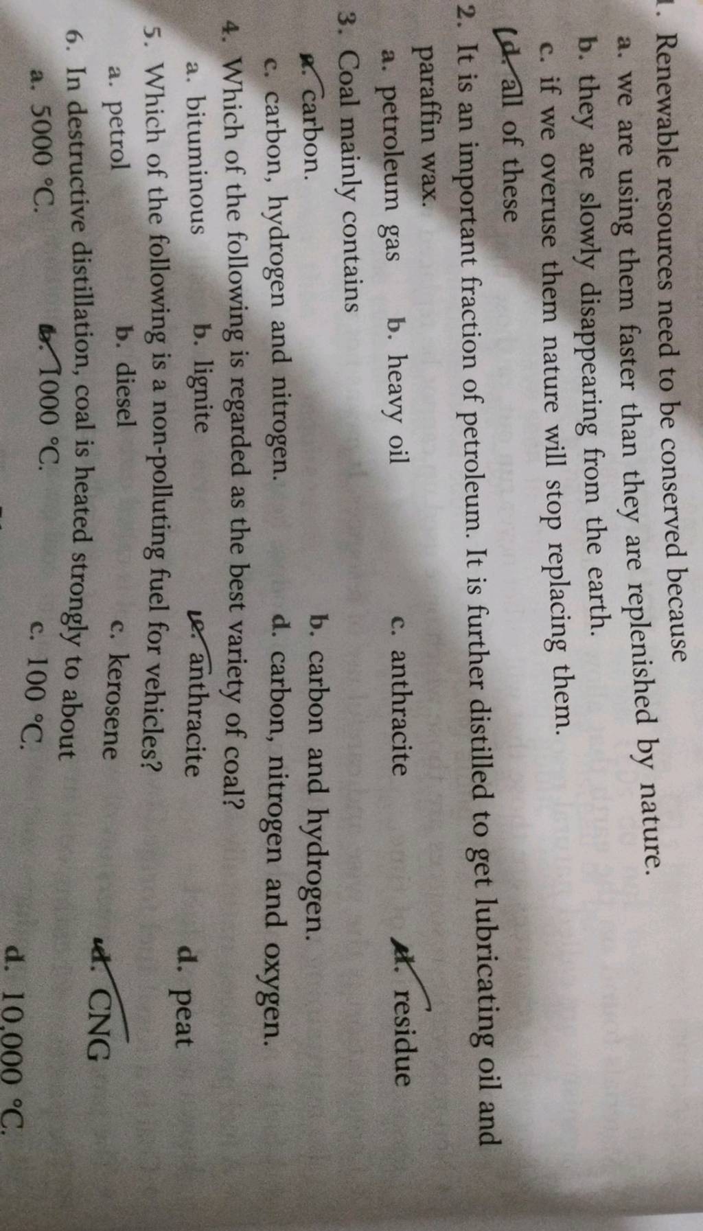 Renewable resources need to be conserved because Filo