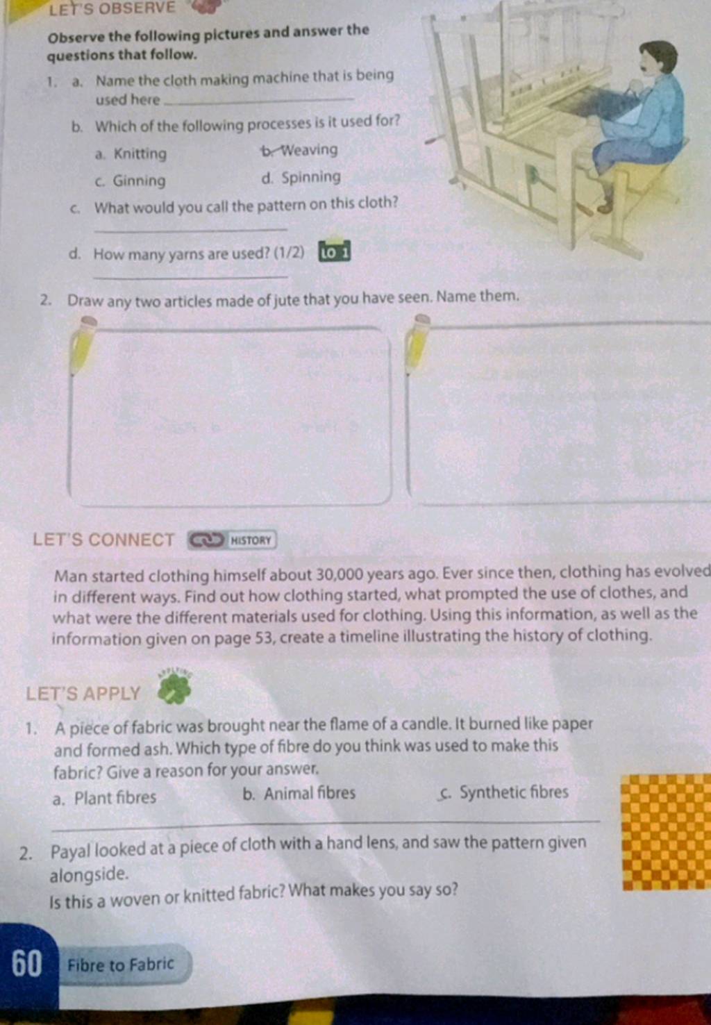 observe the picture and answer the following questions class 10