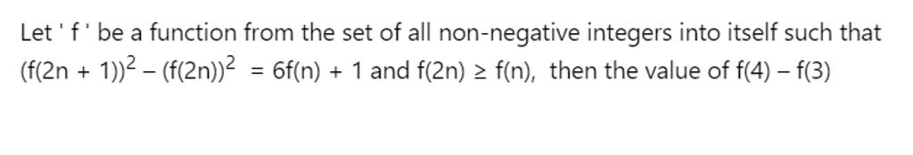 Let F Be A Function From The Set Of All Non Negative Integers Into It 6031