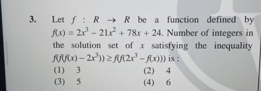 Let F R→r Be A Function Defined By F X 2x3−21x2 78x 24 Number Of Intege