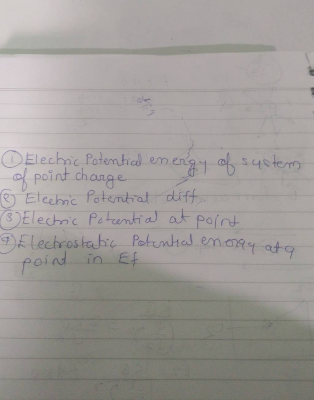 (1) Electric Potential energy of system of point charge (2) Electric Pote..