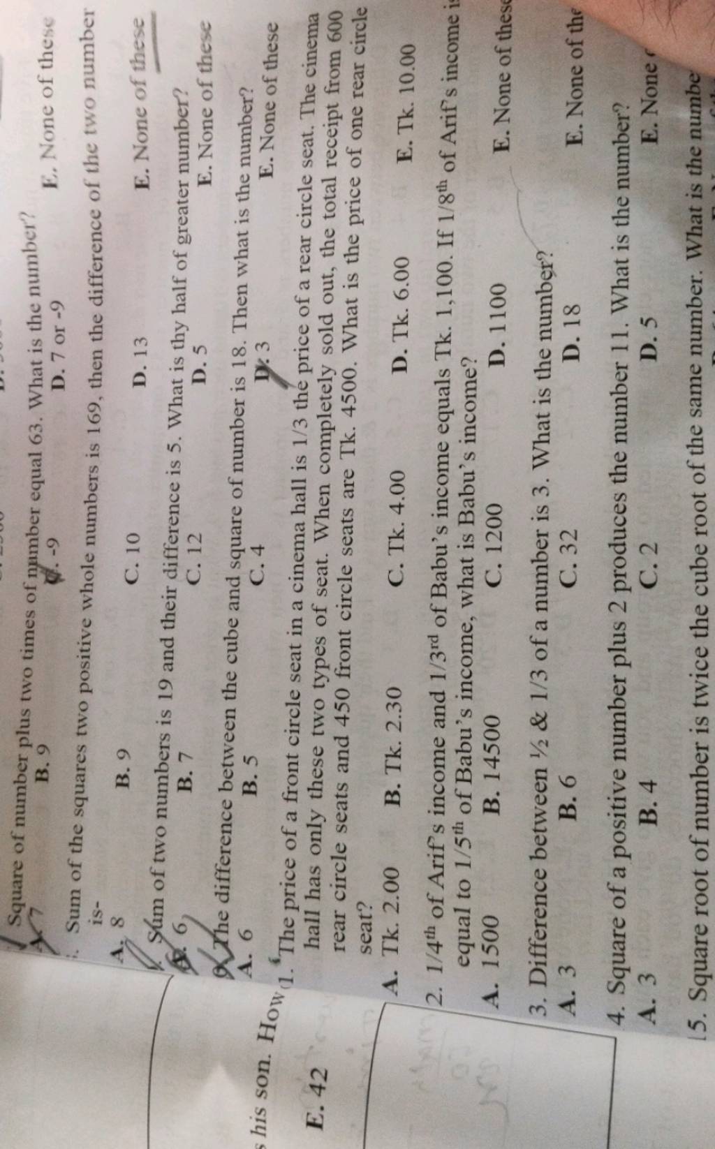 square-of-number-plus-two-times-of-number-equal-63-what-is-the-number