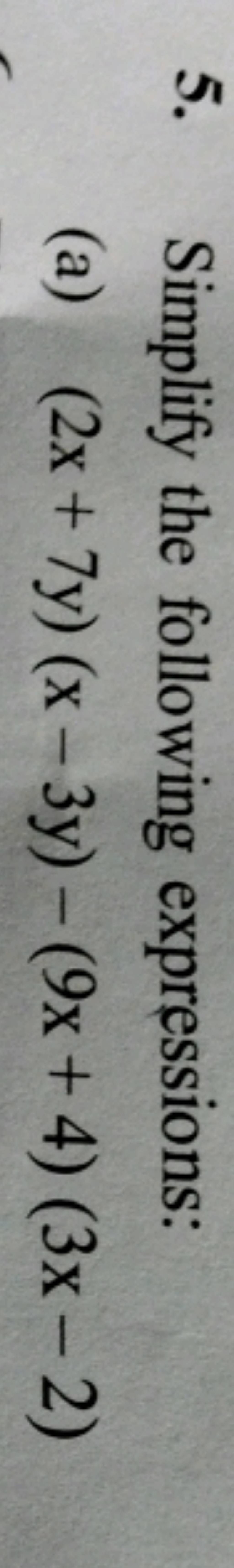 5-simplify-the-following-expressions-a-2x-7y-x-3y-9x-4-3x-2