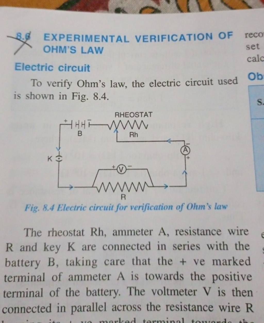 experimental proof of ohm's law