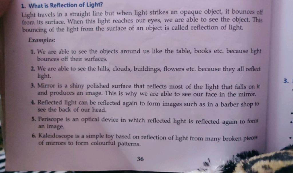 Light travels in a straight line but when light strikes an opaque object,..