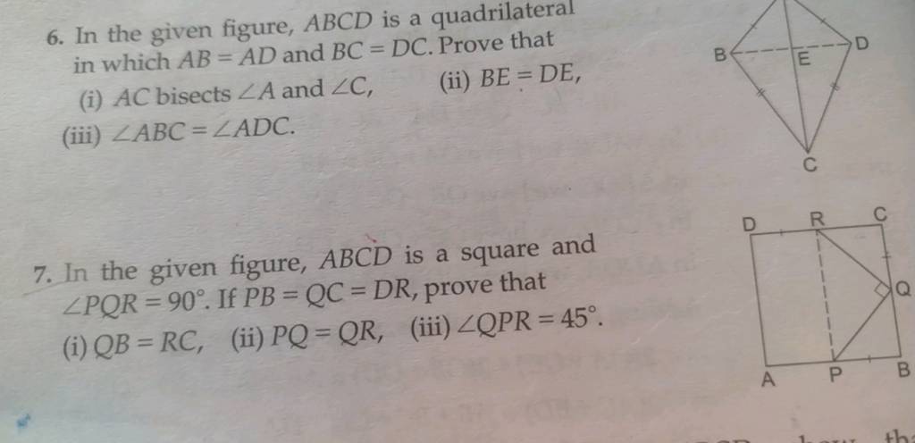 6 In The Given Figure Abcd Is A Quadrilateral In Which Abad And Bcdc 6792
