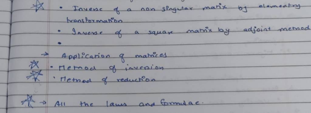 inverse of non singular matrix by elementary transformation