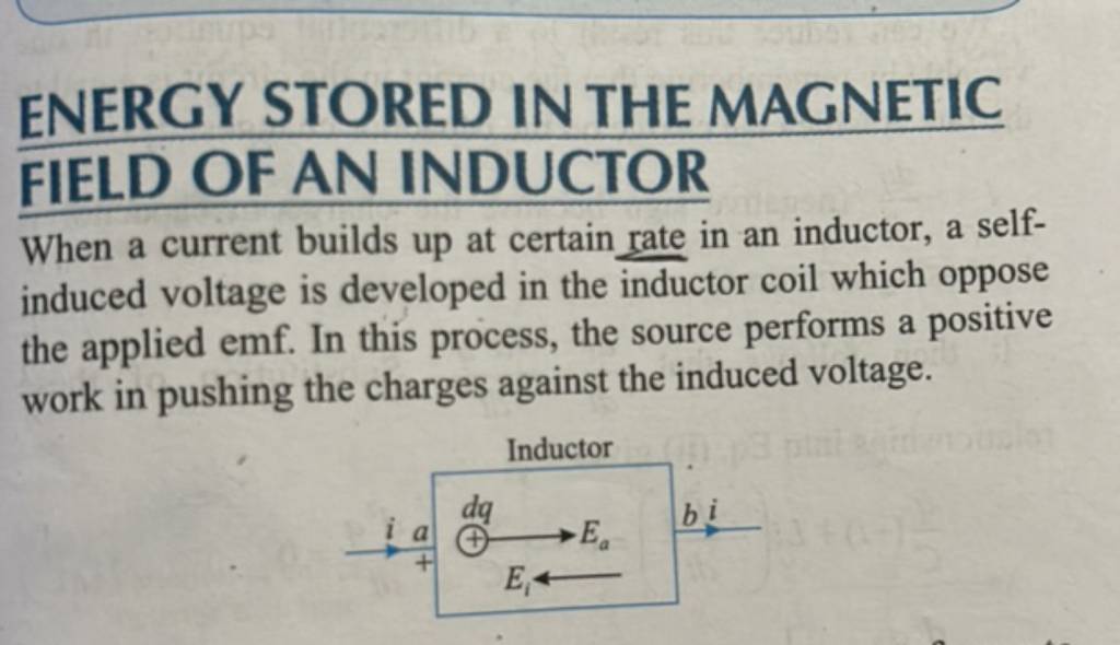 Energy Stored In The Magnetic Field Of An Inductor When A Current Builds 