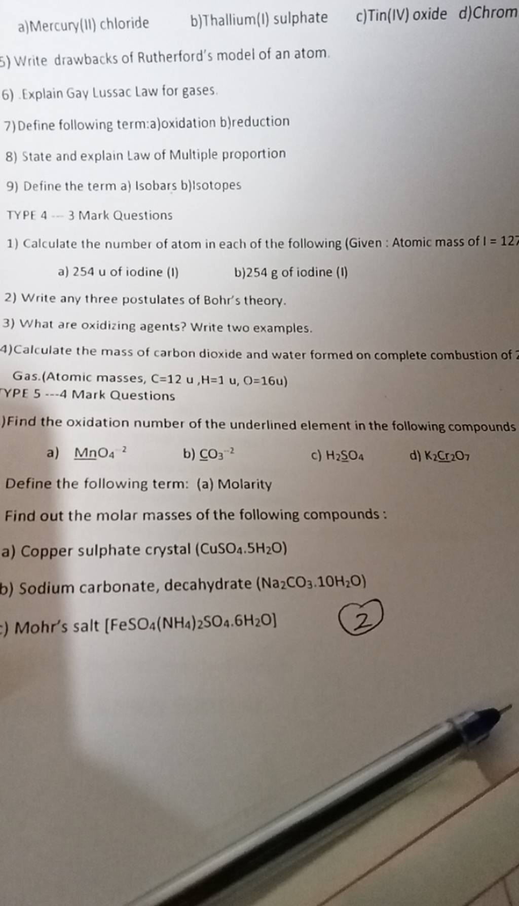 define-the-following-term-a-molarity-find-out-the-molar-masses-of-the