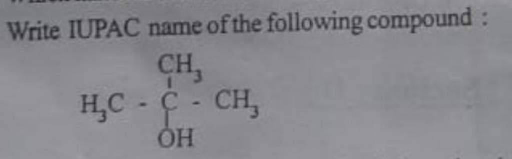 Write Iupac Name Of The Following Compound Cc C C O Filo Write Iupac Name Of The Following Compound Cc C C O Filo