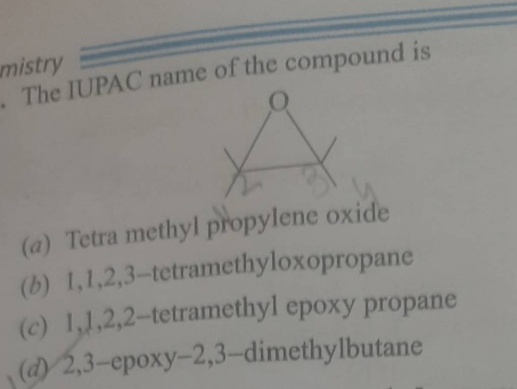 The Iupac Name Of The Compound Is Filo