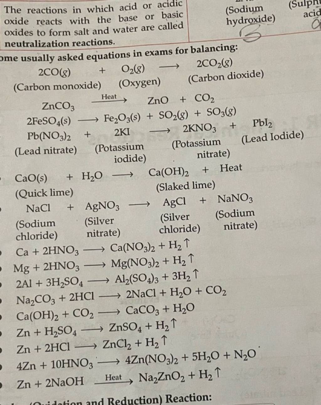 The reactions in which acid or acidic oxide reacts with the base or basic..