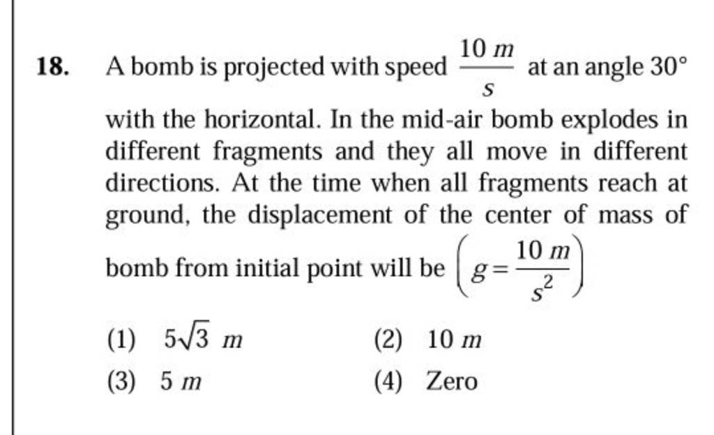 A Bomb Is Projected With Speed S10 M At An Angle 30 With The Horizonta beaufort-scale-instrument-atelier-yuwa-ciao-jp