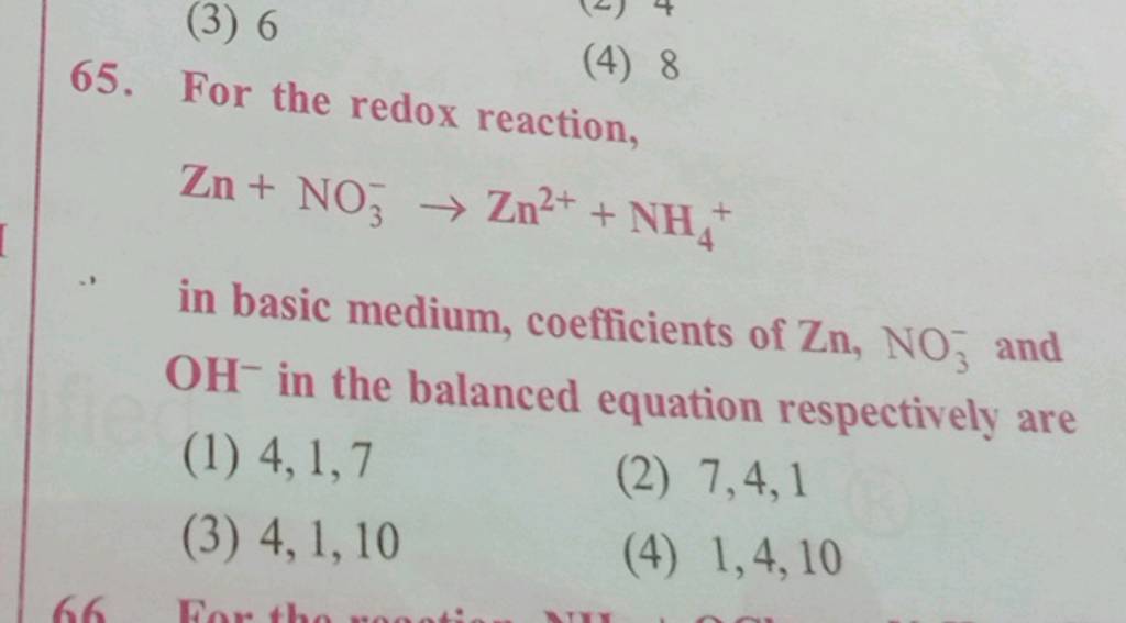 for-the-redox-reaction-zn-no3-zn2-nh4-in-basic-medium-coefficients