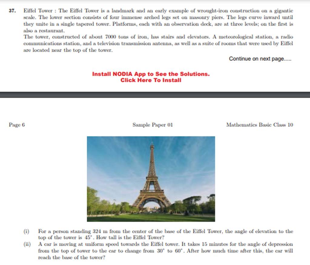 37. Eiffel Tower The Eiffel Tower is a landmark and an early example of..