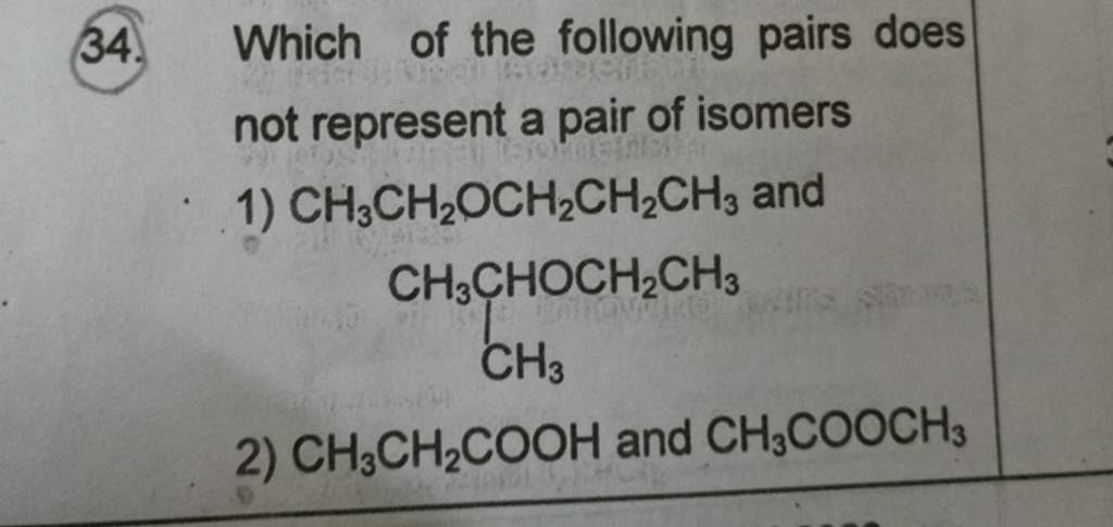 which of the following pair is not appropriate answer