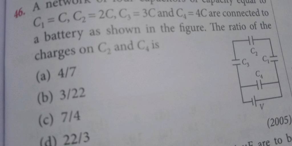 Kartkówka Rozwiązywanie Równań Klasa 7 C1 =C,C2 =2C,C3 =3C and C4 =4C are connected to a battery as shown in the..