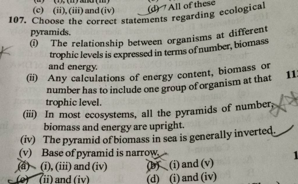 (ii), (iii) and (iv) (d) All of these 107. Choose the correct statements..