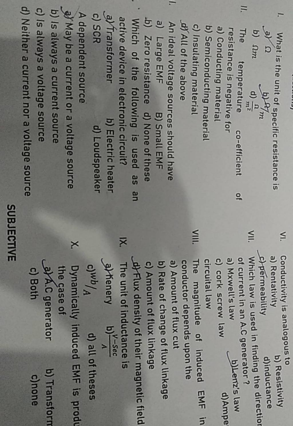 What Is The Unit Of Specific Resistance