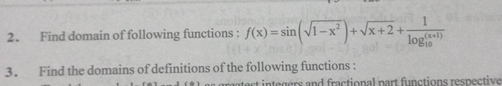 find the domain of f x )= sin 1 (- x 2